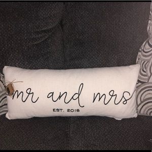 Mudpie Mr and Mrs pillow!